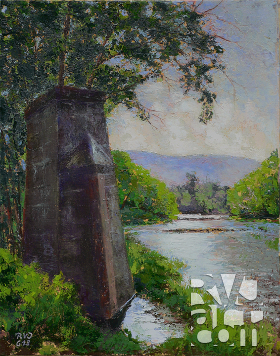 36 Miles of Trouble, oil painting by Roger Vincent Jasaitis, copyright 2013, RVJart.com