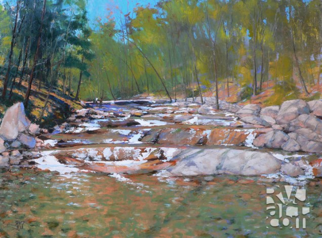 En Plein Air, oil painting by Roger Vincent Jasaitis, copyright 2014, RVJart.com