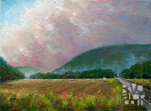 Leaving Townshend, oil painting by Roger Vincent Jasaitis, copyright 2014, RVJart.com