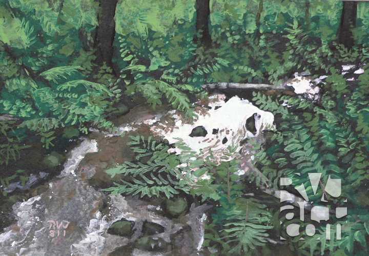 #21100802, PSALM 152 The Wedding Brook, oil painting by Roger Vincent Jasaitis, copyright all rights reserved, RVJart.com