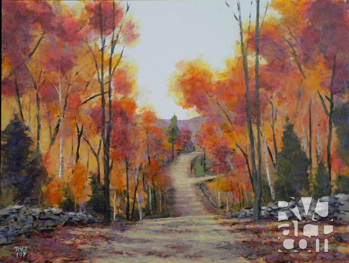 The Road Home, oil painting by Roger Vincent Jasaitis, copyright 2007, RVJart.com