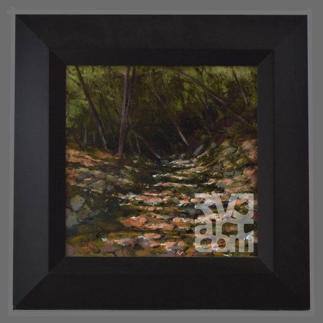 Dark Brook, oil painting by Roger Vincent Jasaitis, copyright 2007, RVJart.com