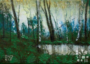 "Vernal Pool", original oil painting by Roger Vincent Jasaitis, RVJart.com, Copyright 2015