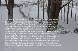 Goering, quote. Photo Roger Vincent Jasaitis, RVJart.com, Copyright 2016